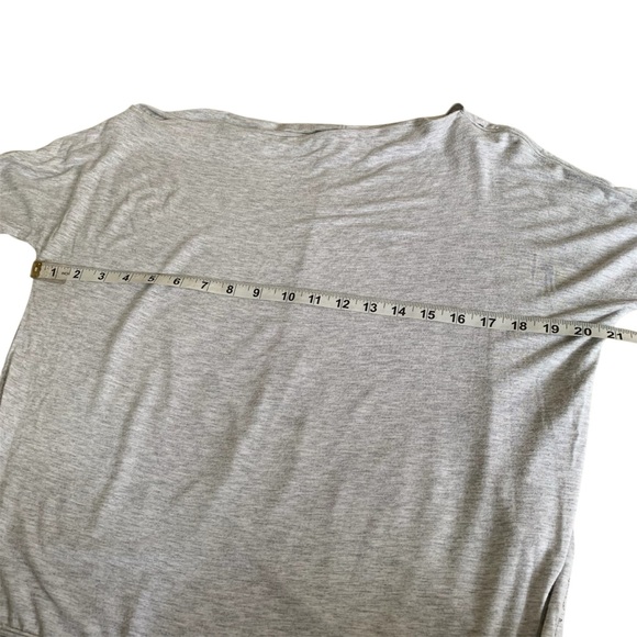 We The Free People Gray Luna Top Long Sleeve Wide Neck Split Sides Size XS? Sml? - Picture 3 of 11